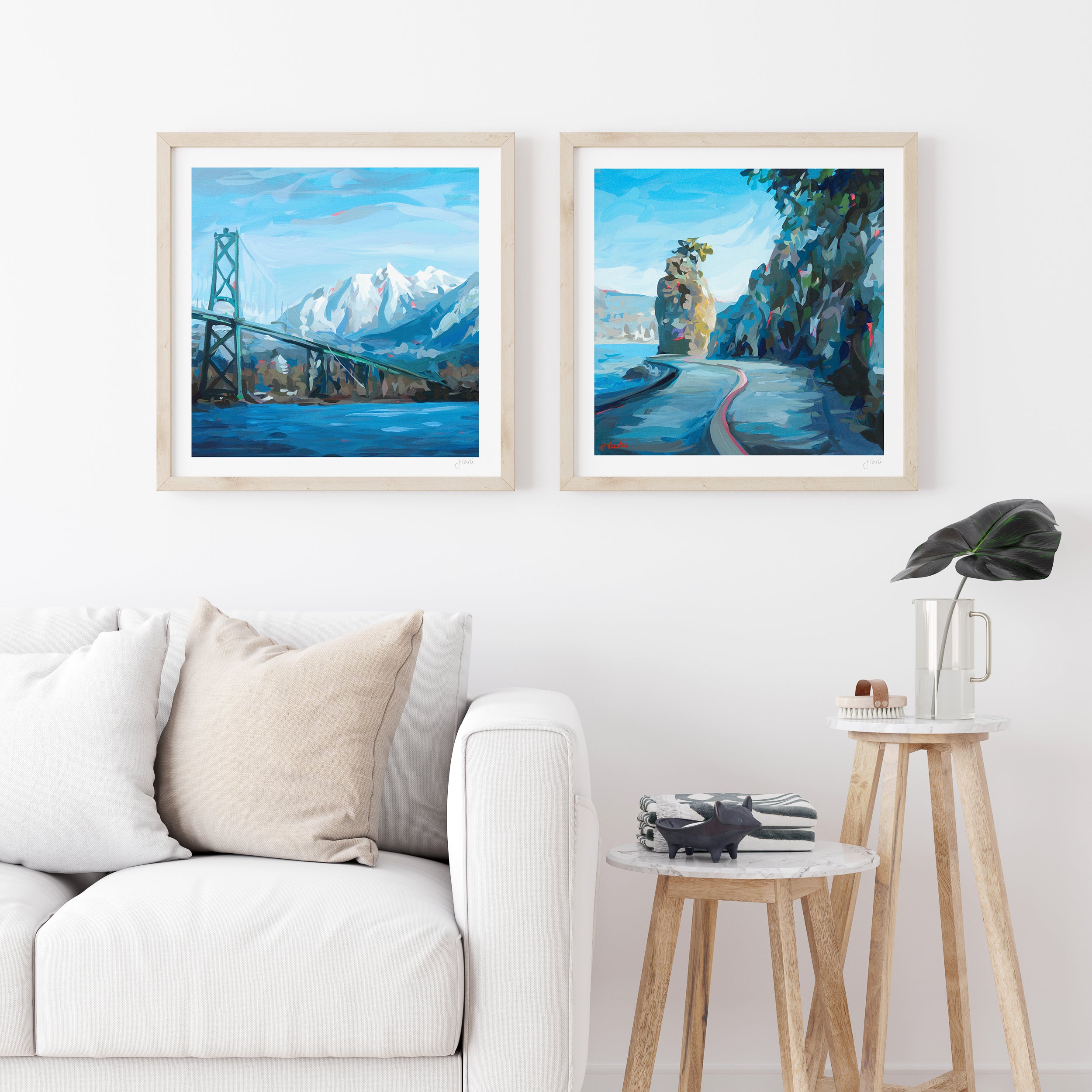 Stanley Park Seawall, Set of 2 Prints