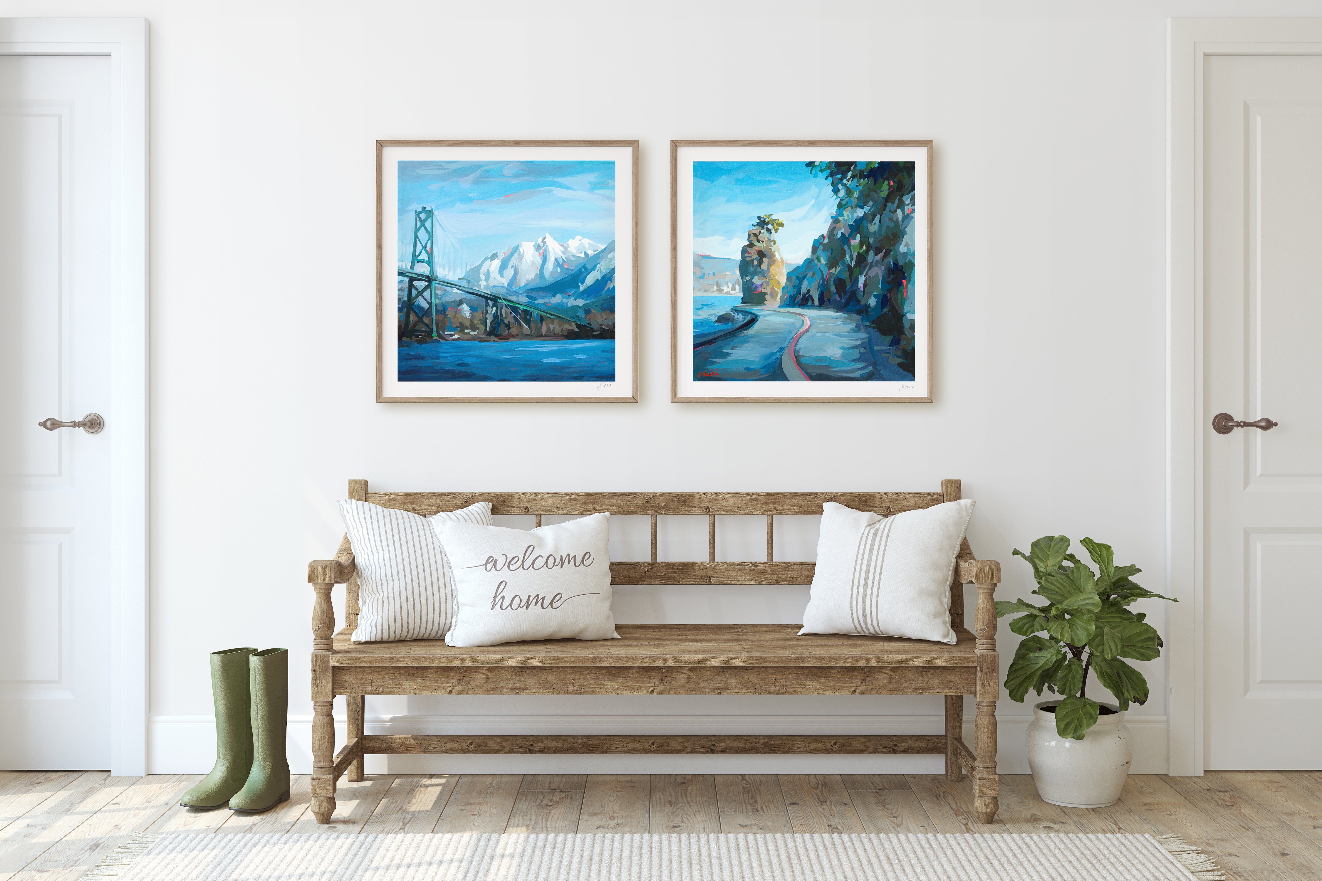 Stanley Park Seawall, Set of 2 Prints