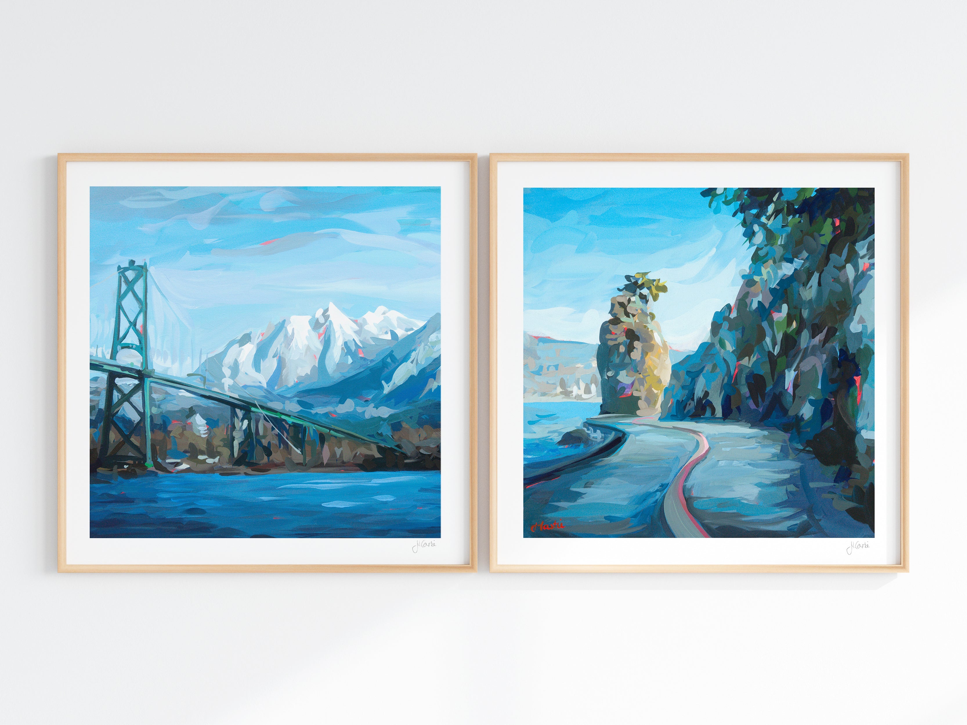Stanley Park Seawall, Set of 2 Prints