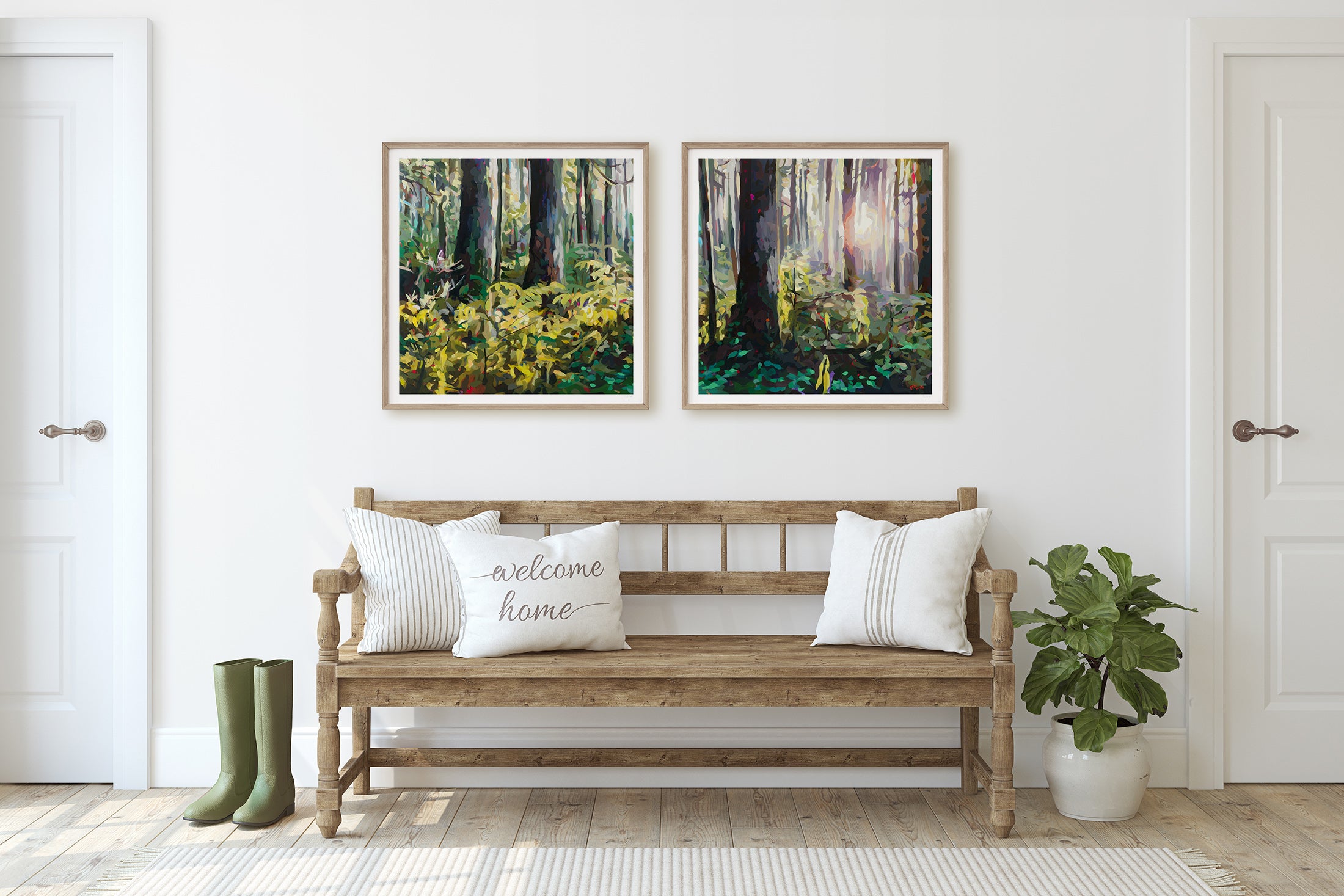 Forest Green, Set of 2 Prints