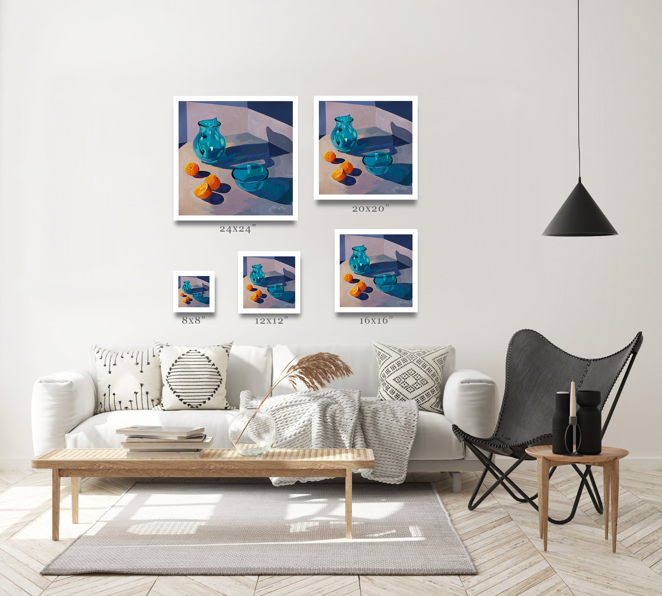 Blue Pitcher with Oranges no. 03 Print
