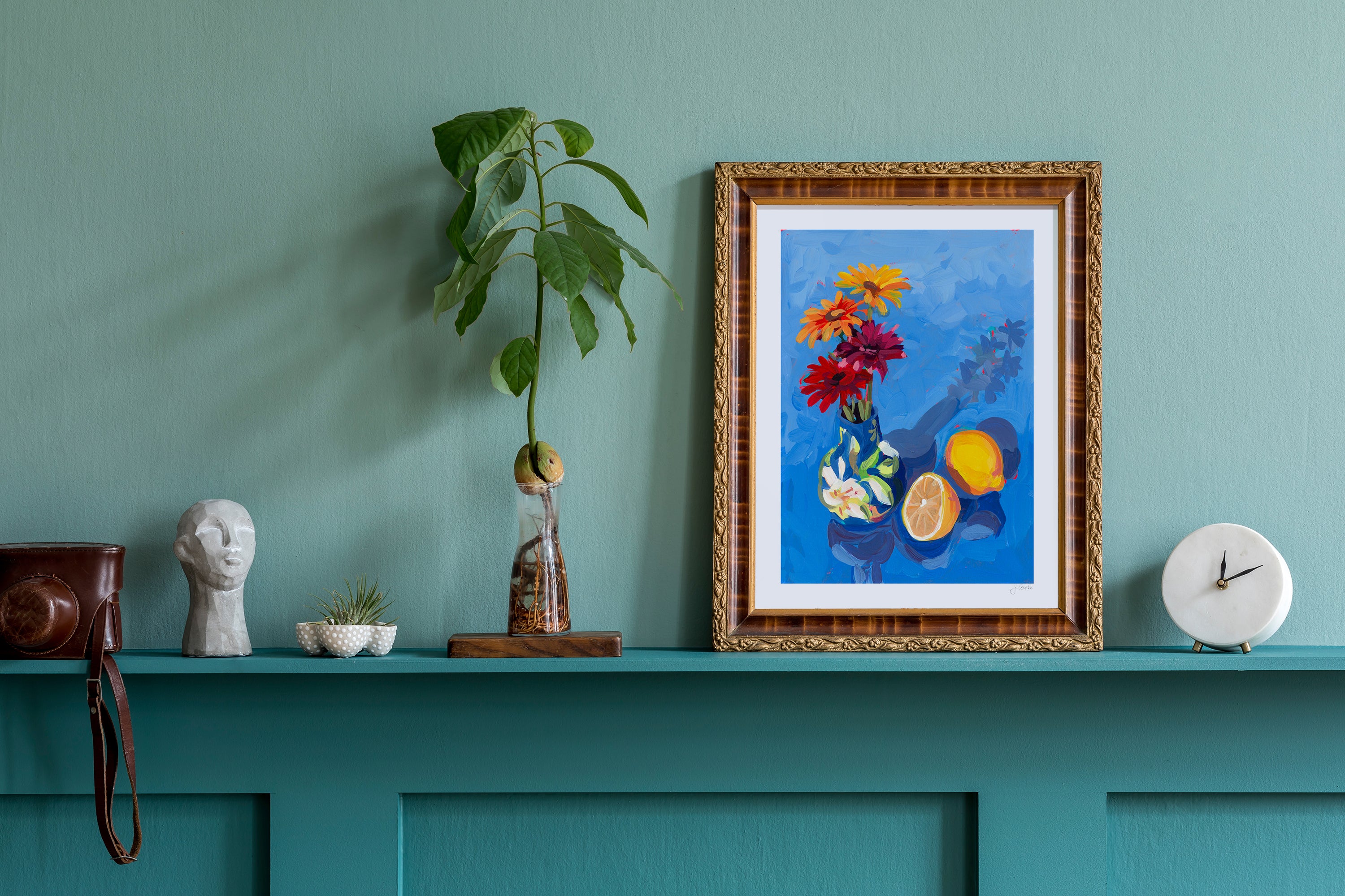 Lemons and Gerber Daisies Print