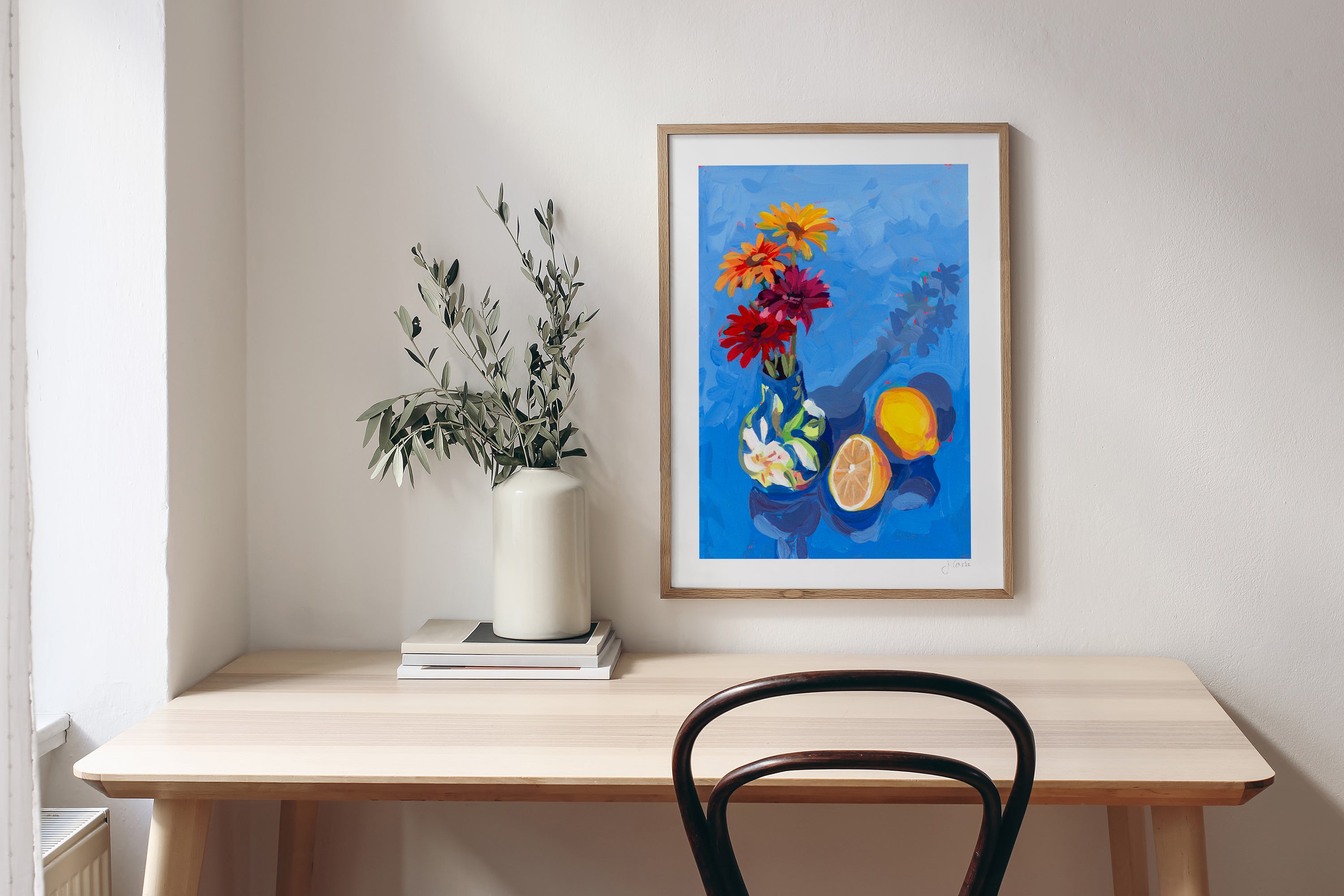 Lemons and Gerber Daisies Print