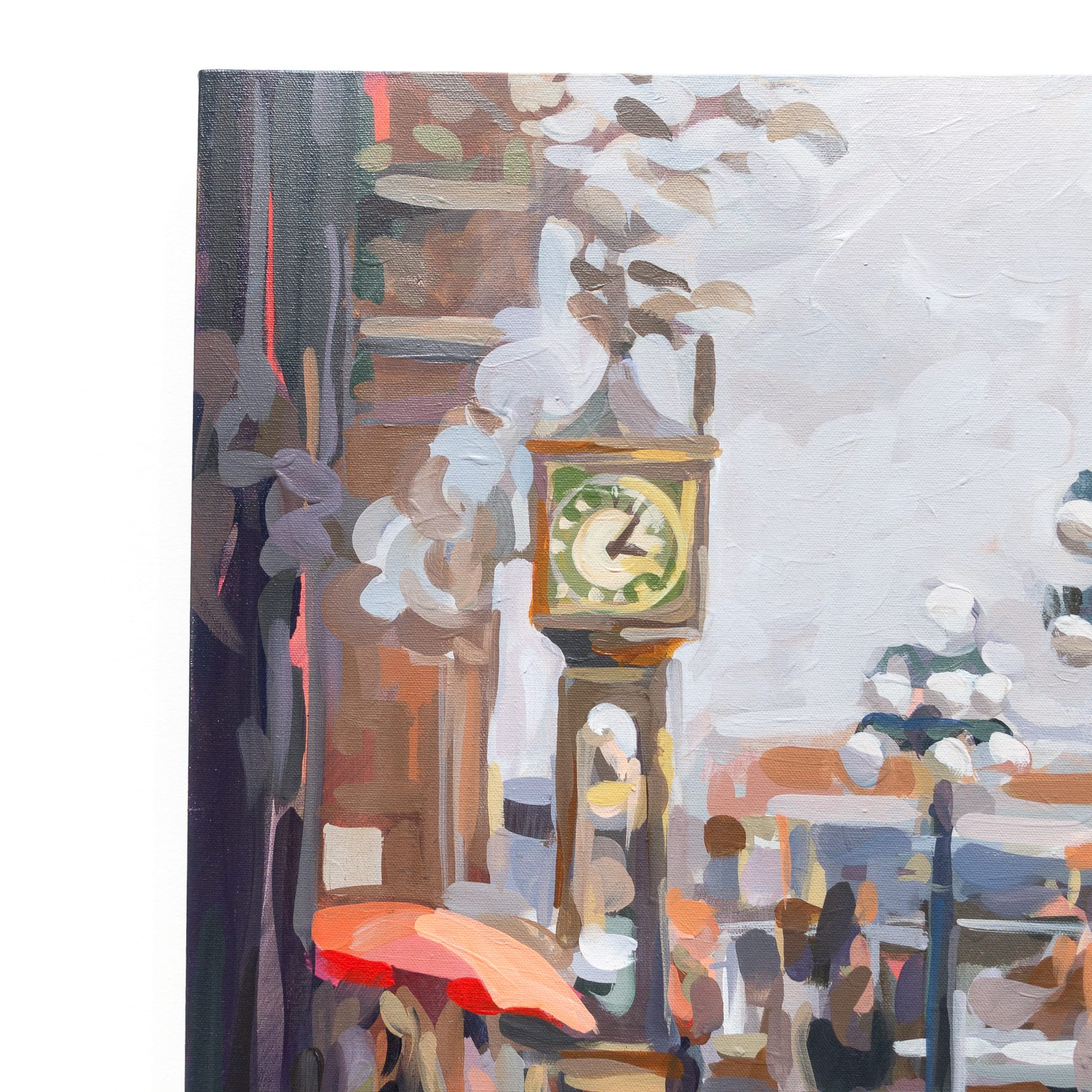 close up of the painting of gastown steamclock