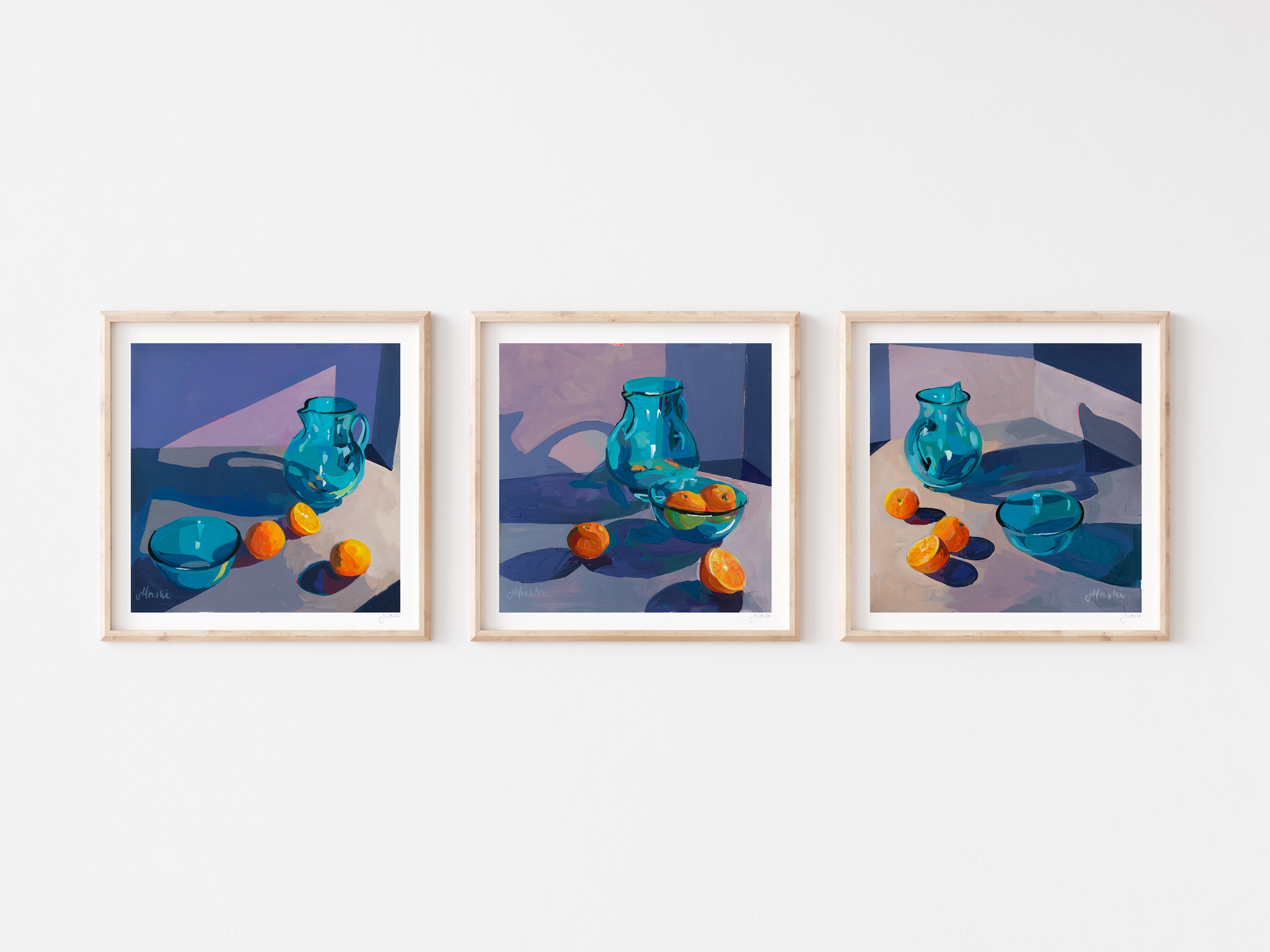 Blue Pitcher, Set of 3 Prints