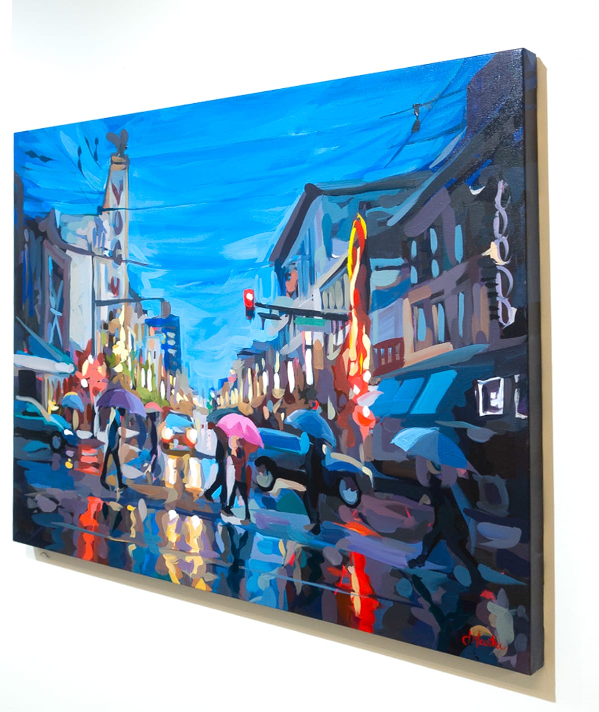 Original Painting It's Raining by artist Joanne Hastie