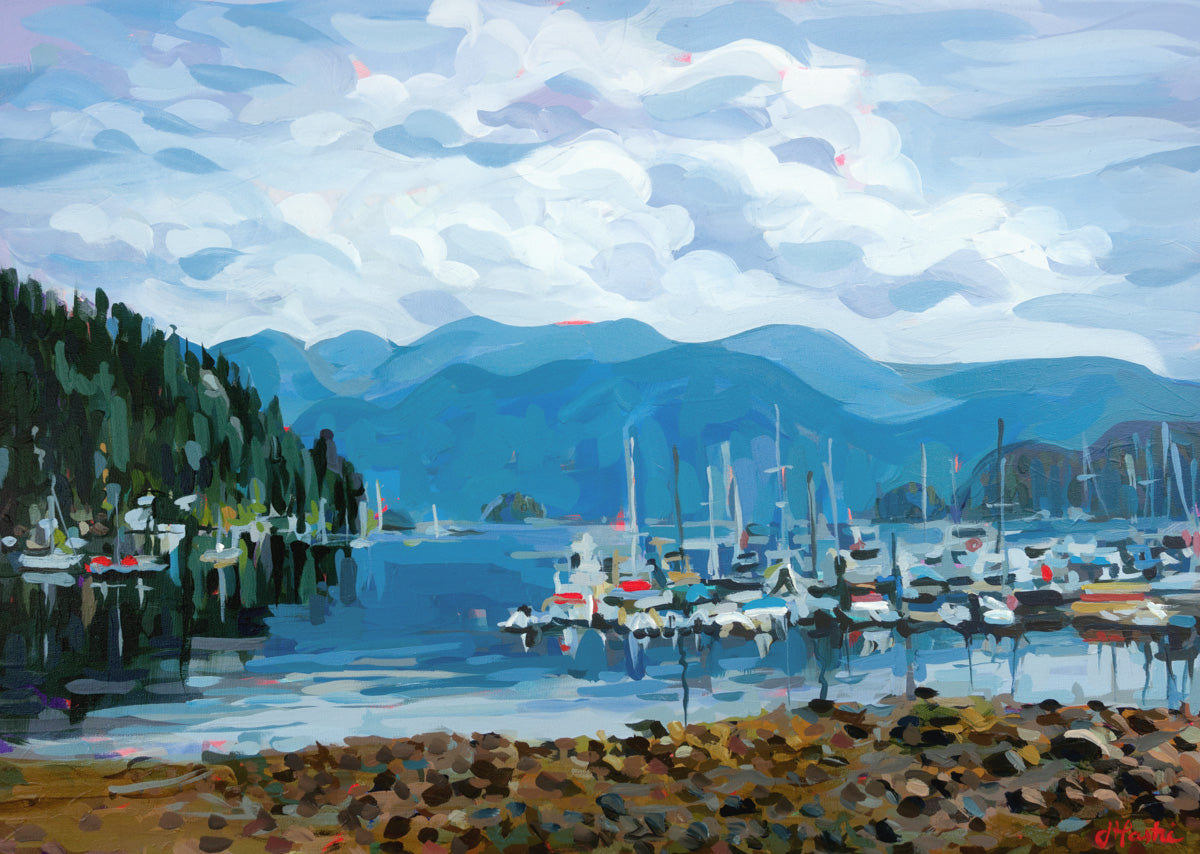 Deep Cove Original Painting by Vancouver artist Joanne Hastie