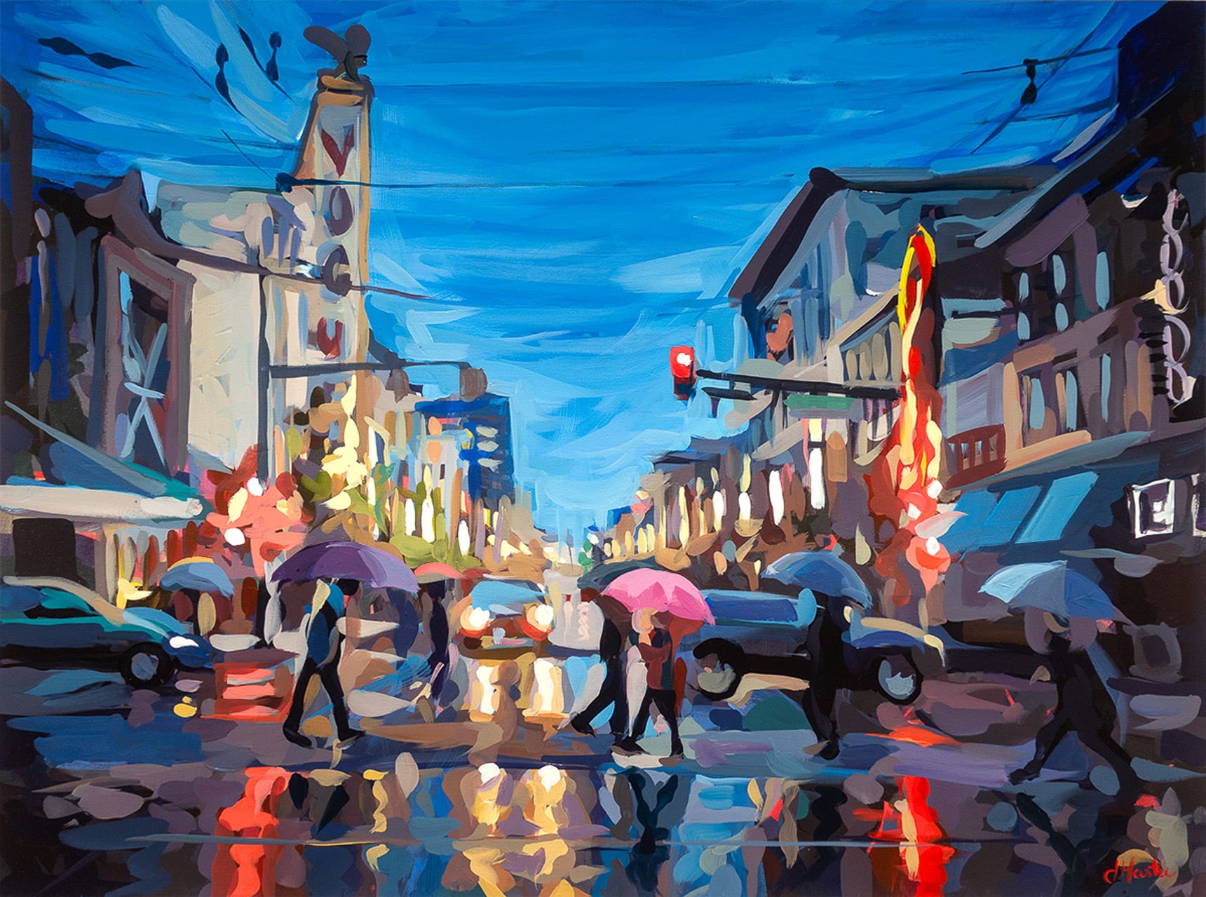 Original Painting It's Raining by artist Joanne Hastie